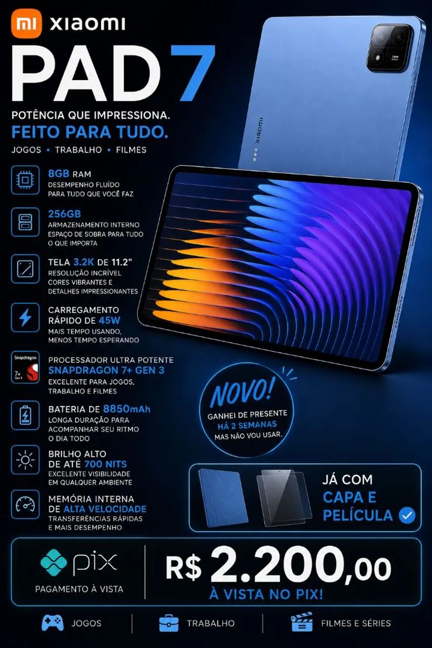 Tablet Xiaomi PAD 7 NOVO