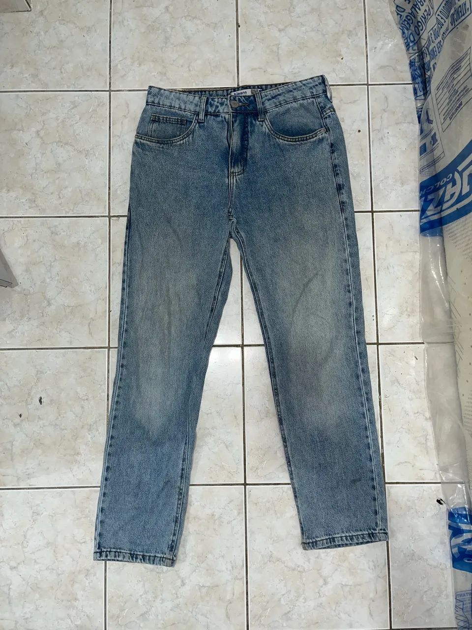 CALÇA RETA VINTAGE RENNER Nº 40 AZUL
