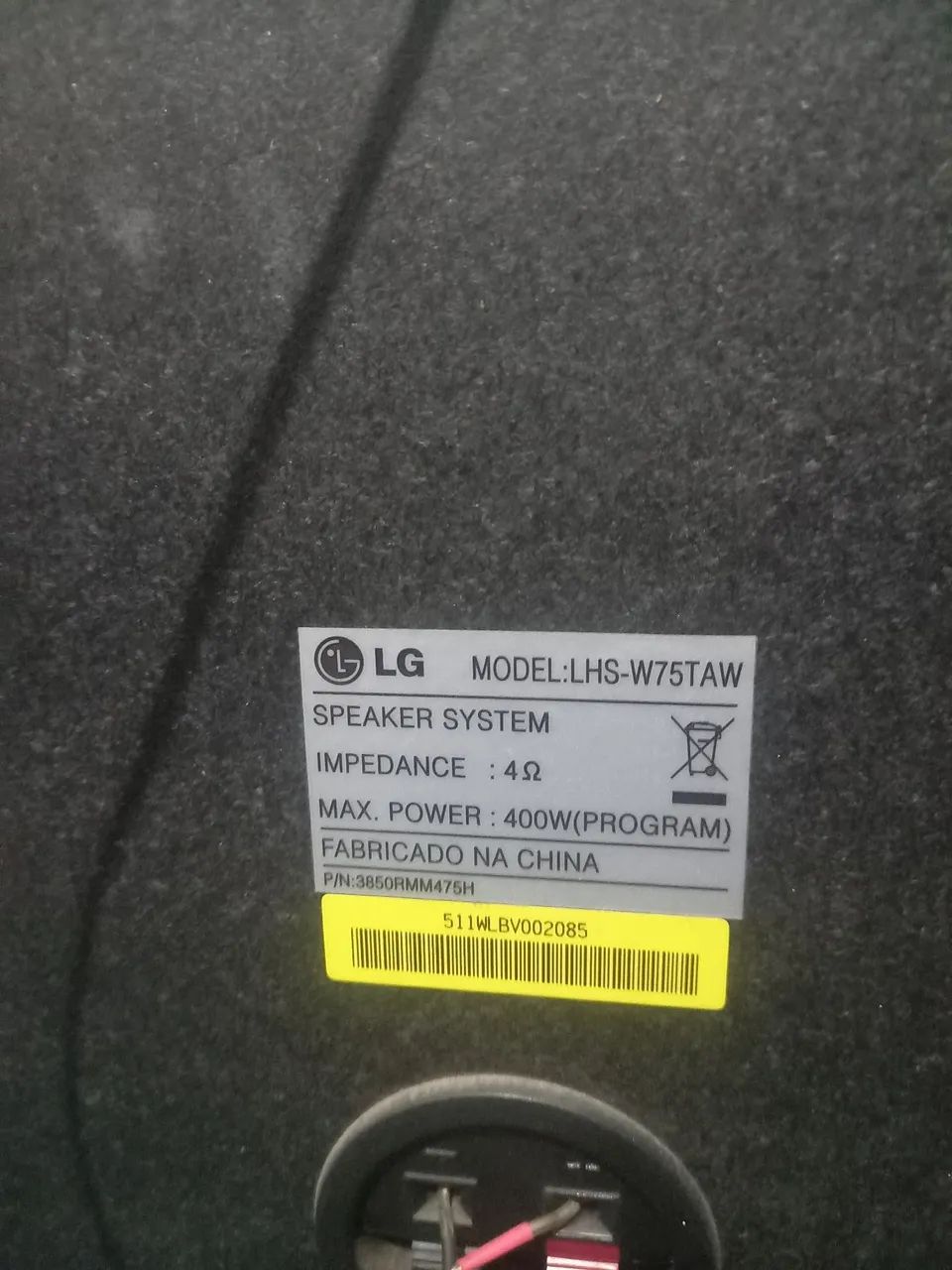 Subwoofer e Caixa Som Central LG  - Foto 4