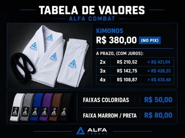 KIMONOS E FAIXAS DE JIU-JITSU - Foto 3