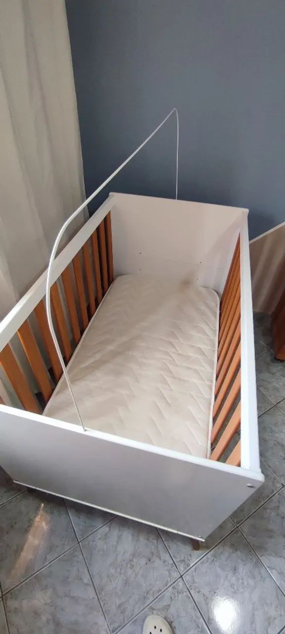 Berço Mini Cama Branco/Freijó Matic  - Foto 2