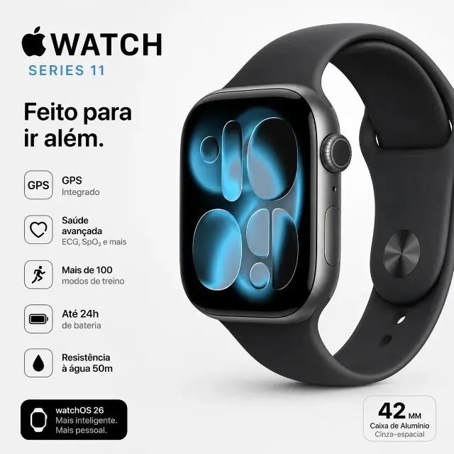 Apple Watch Série 11 42mm Preto - Foto 4