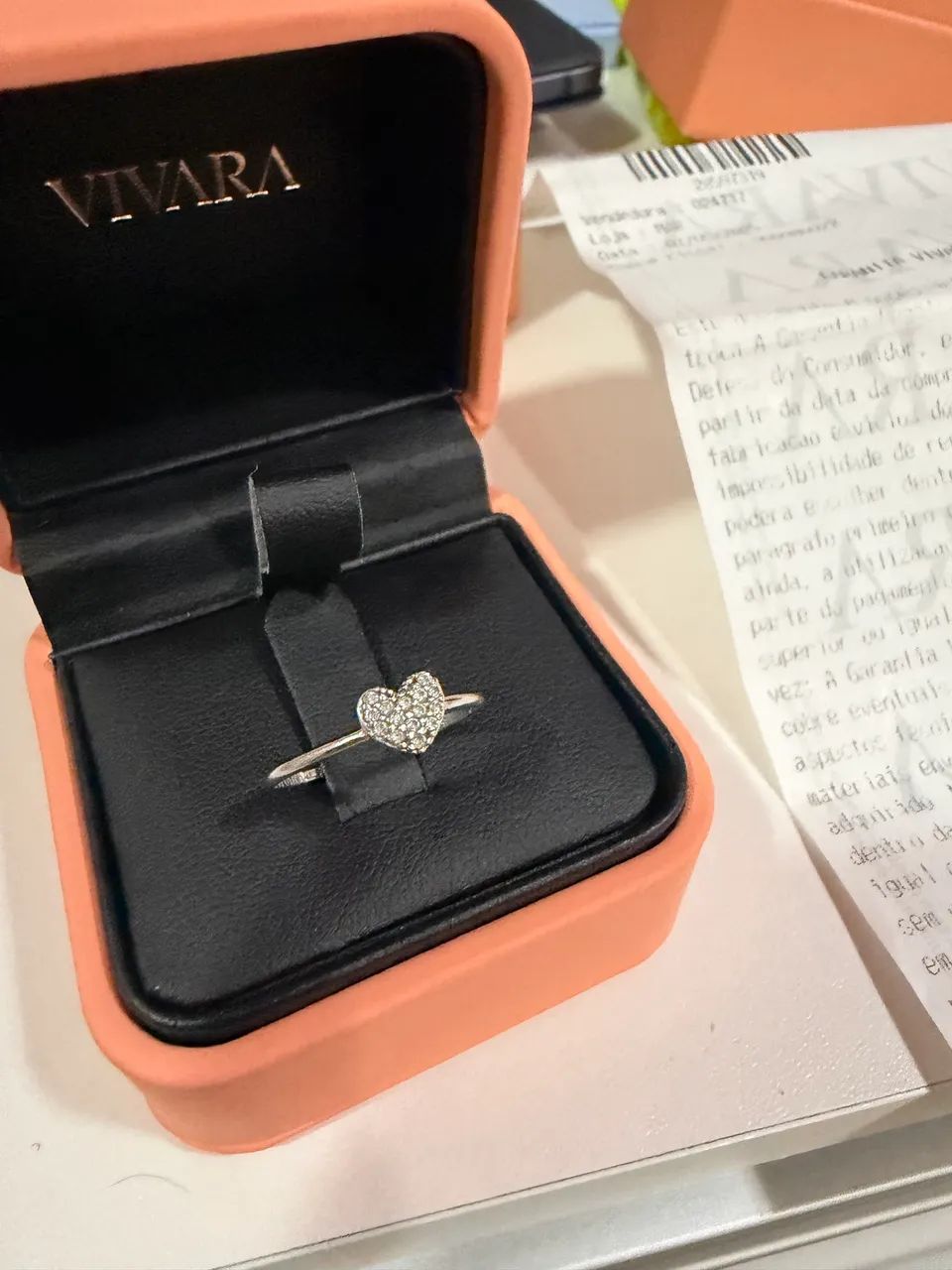 Anel ouro branco 18k  - Foto 2