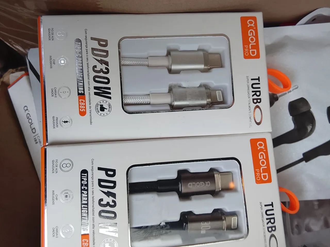 cabo reforçado em malha para iPhone ou tipo C - Foto 2