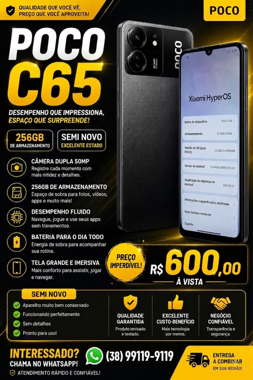 CELULAR - POCO C65 / 256GB