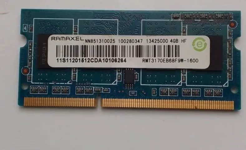Memória RAM para note DDr3 RAMAXEL/LENOVO 1600 4GB - Memória RAM