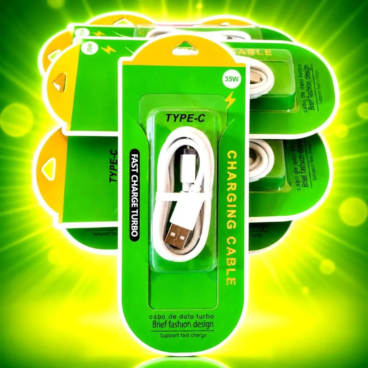 Cabo USB Tipo-C 35W Turbo Carregamento Rápido. - Foto 3