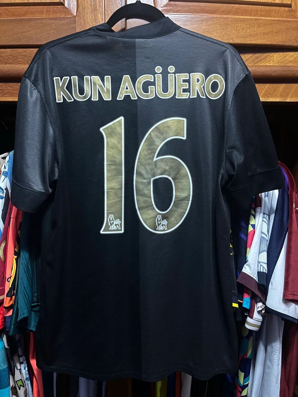 Camisa rara do Manchester City Away 13/14 Original - Kun Aguero