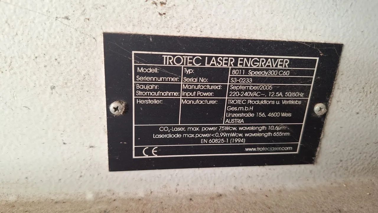 Máquina de Corte e Gravação a Laser CO? - Trotec Speedy 300 C60 - Foto 5