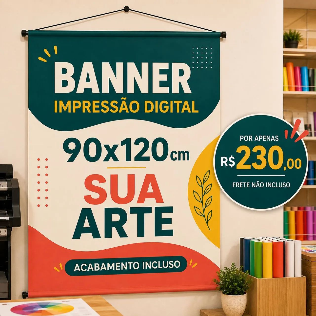 BANNER PERSONALIZADO - IMPRESSÃO DIGITAL  - Foto 3