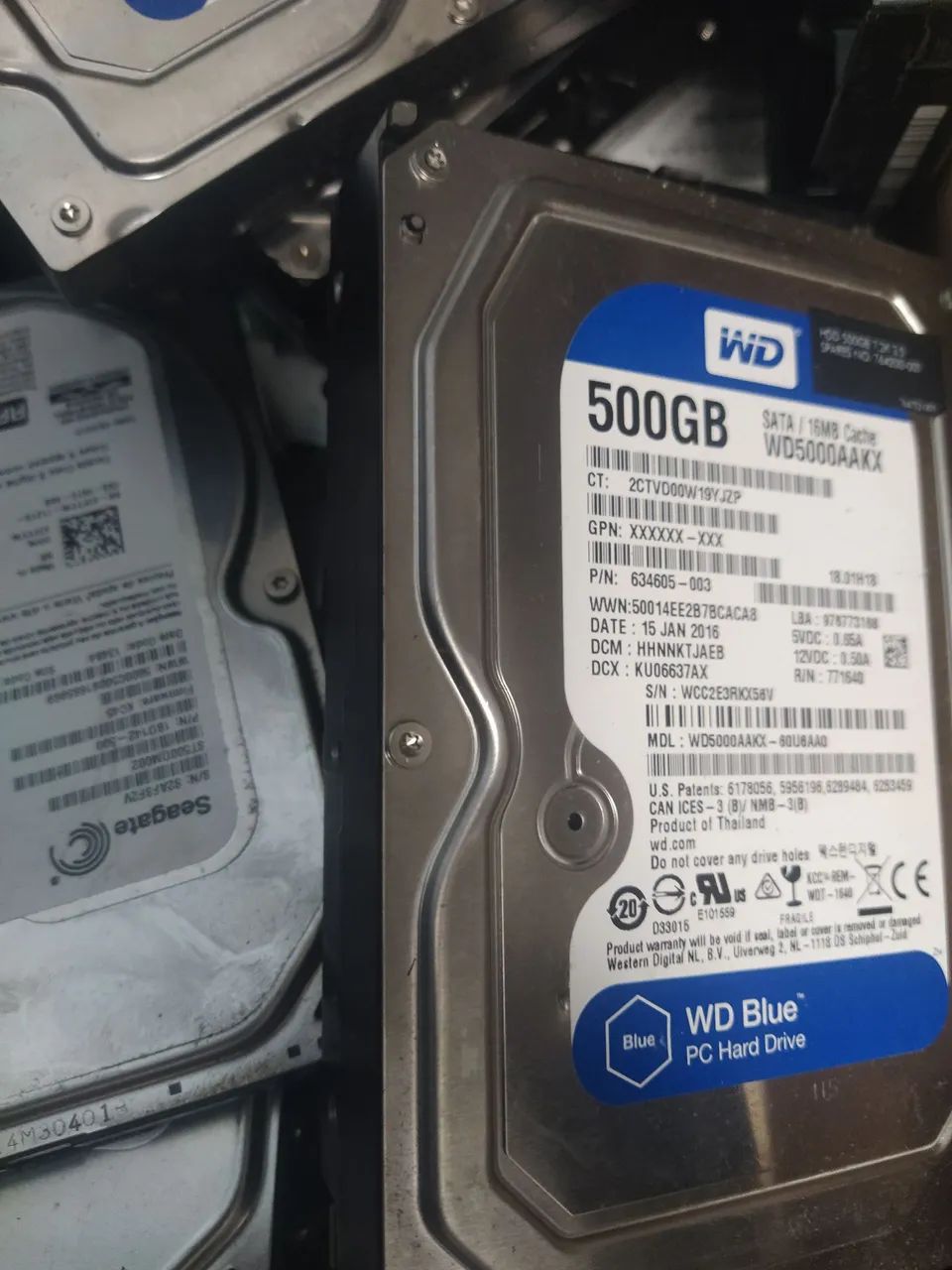 HDs de 500 GB 