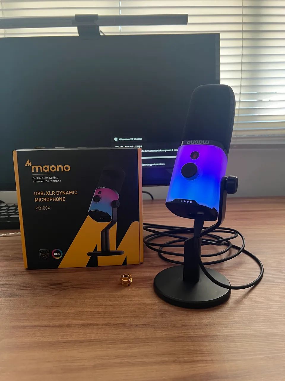 Microfone RGB Maono PD100X (USB + XLR)