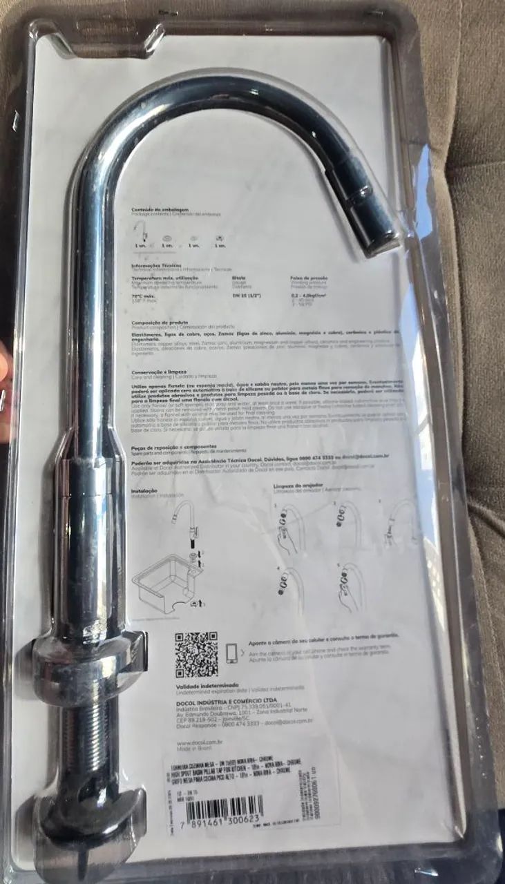 Torneira para cozinha de mesa bica alta nova Riva docol - Foto 2