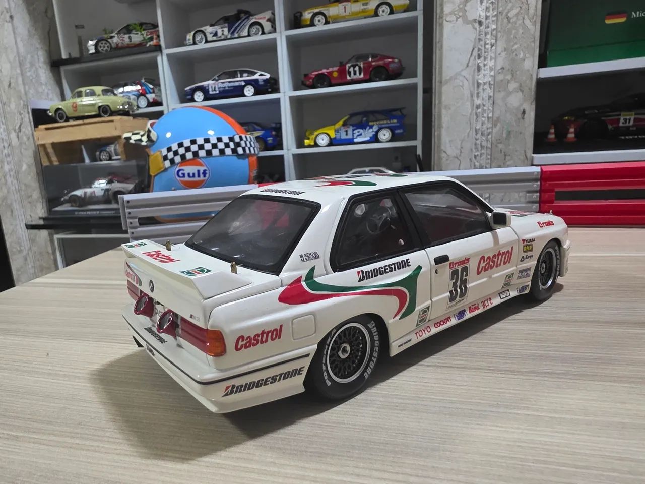 Miniatura 1:18 BMW M3 DTM 1990 Castrol #36 modelo Sample - Hobbies