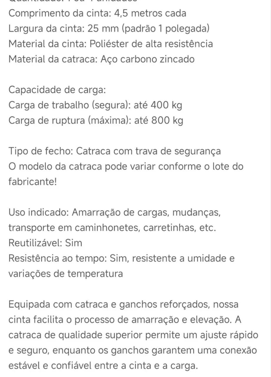 Cinta para carga com catraca  - Foto 3