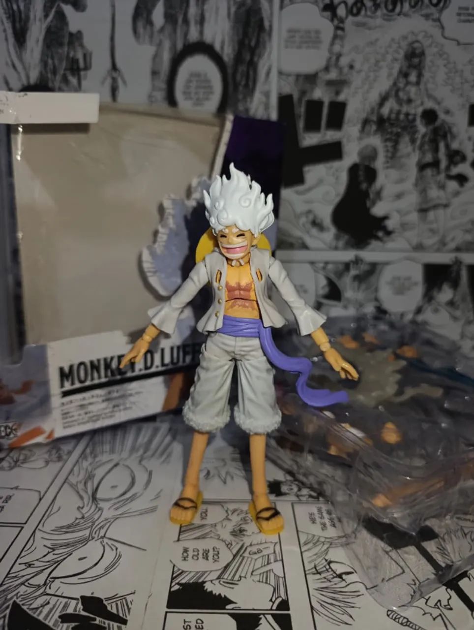 Figure Luffy Gear 5 Articulado (One Piece / Nika)