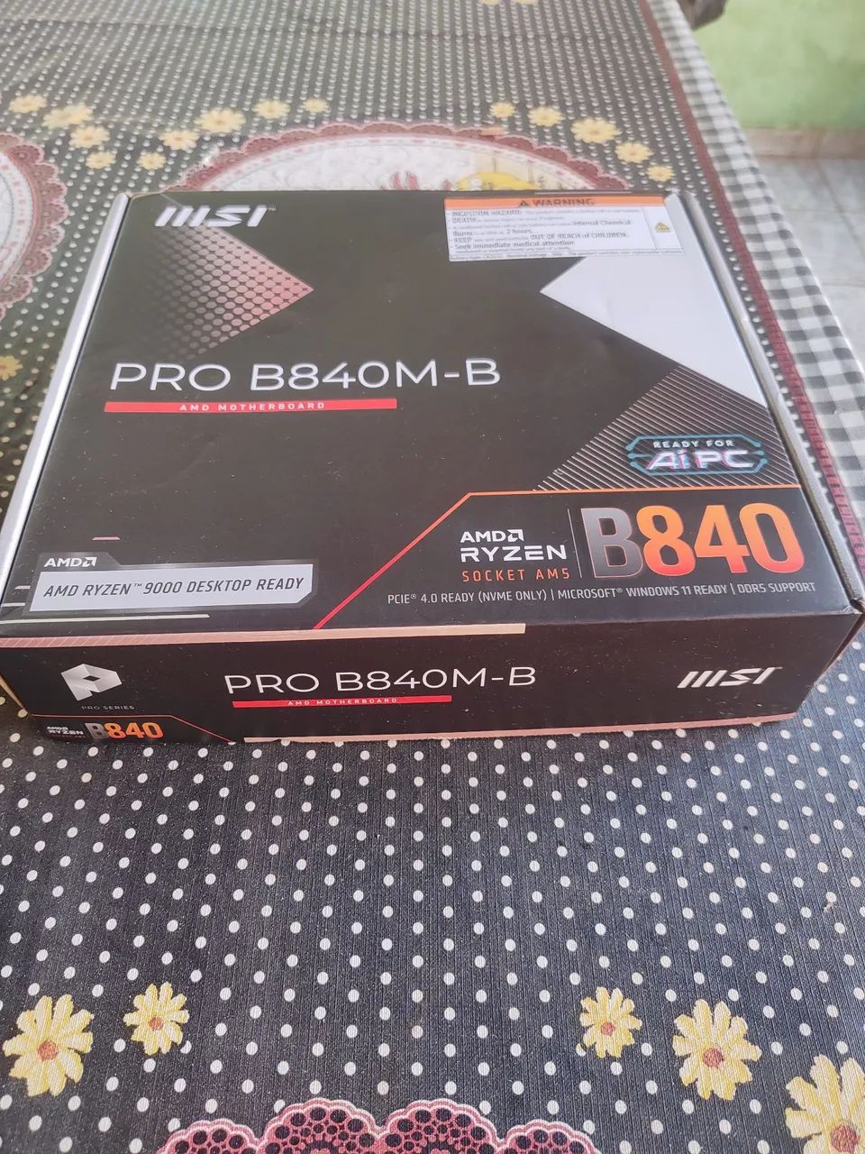 Placa mãe  MSI PRO B840M-B AM5 - Foto 4