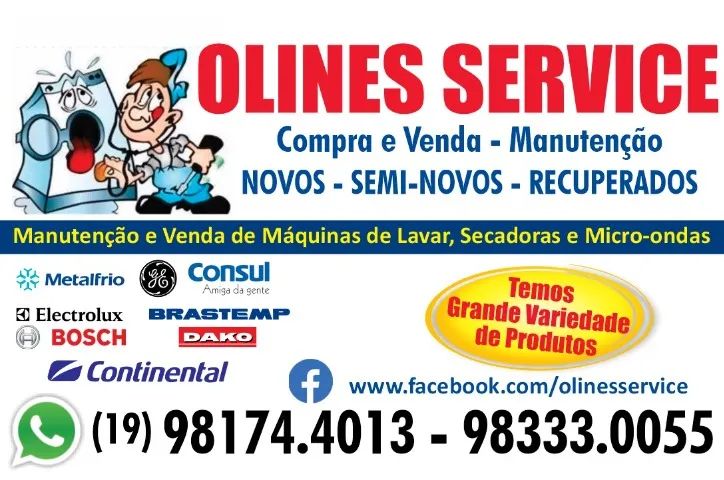 Olines service vendas e conserto de Maquinas de lavar e Micro ondas
