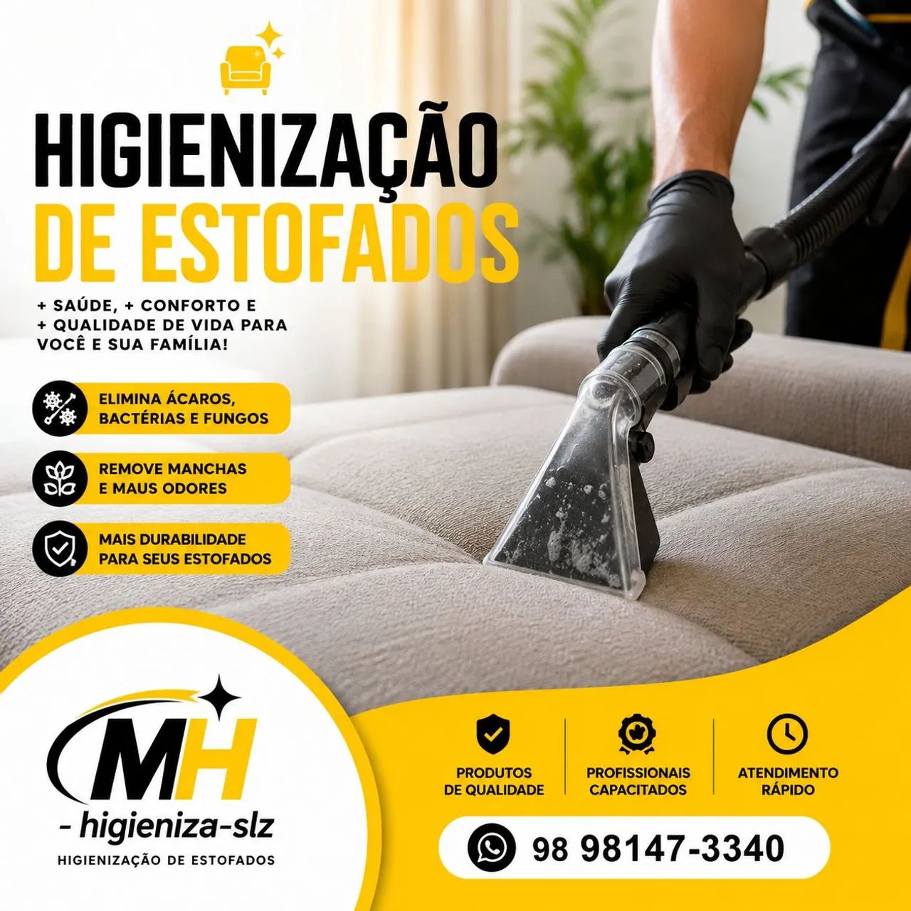 Higienizaç ão de estofados - Foto 2