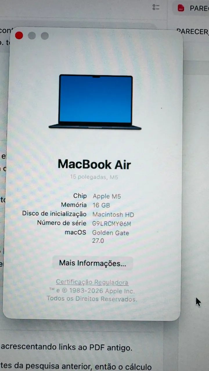 MacBook Air 15" M5 16GB 512GB - GPU 10 núcleos - Garantia até 2027 - Foto 3