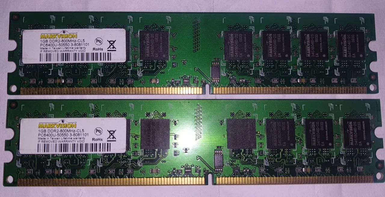 MEMÓRIA RAM DDR2 2X1GB 