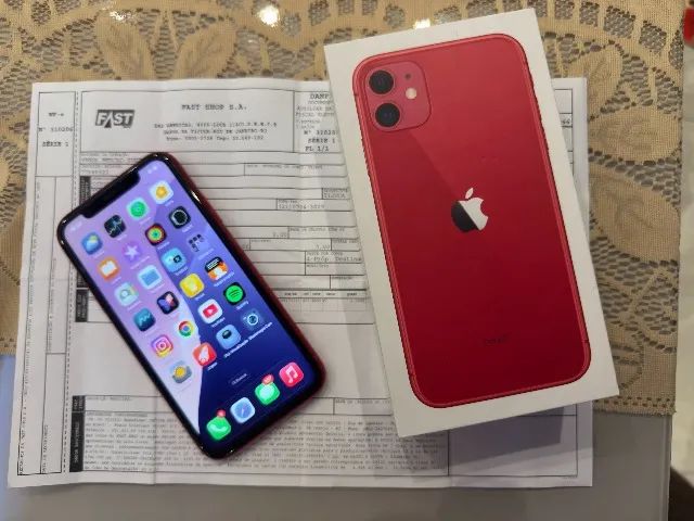 iPhone 11 (PRODUCT) RED 128GB ORIGINAL - Foto 3