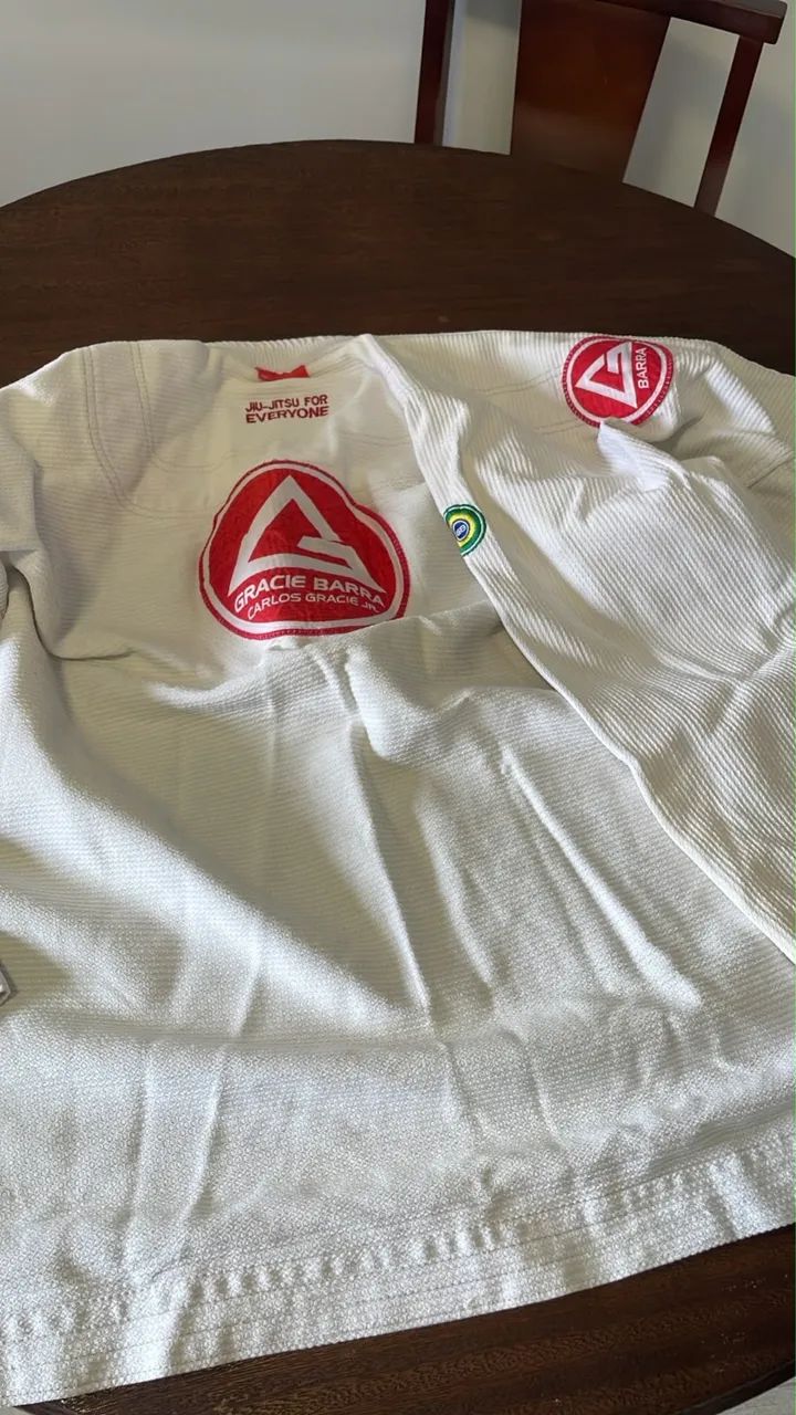 Kimono Gracie Barra A3 branco - Foto 5