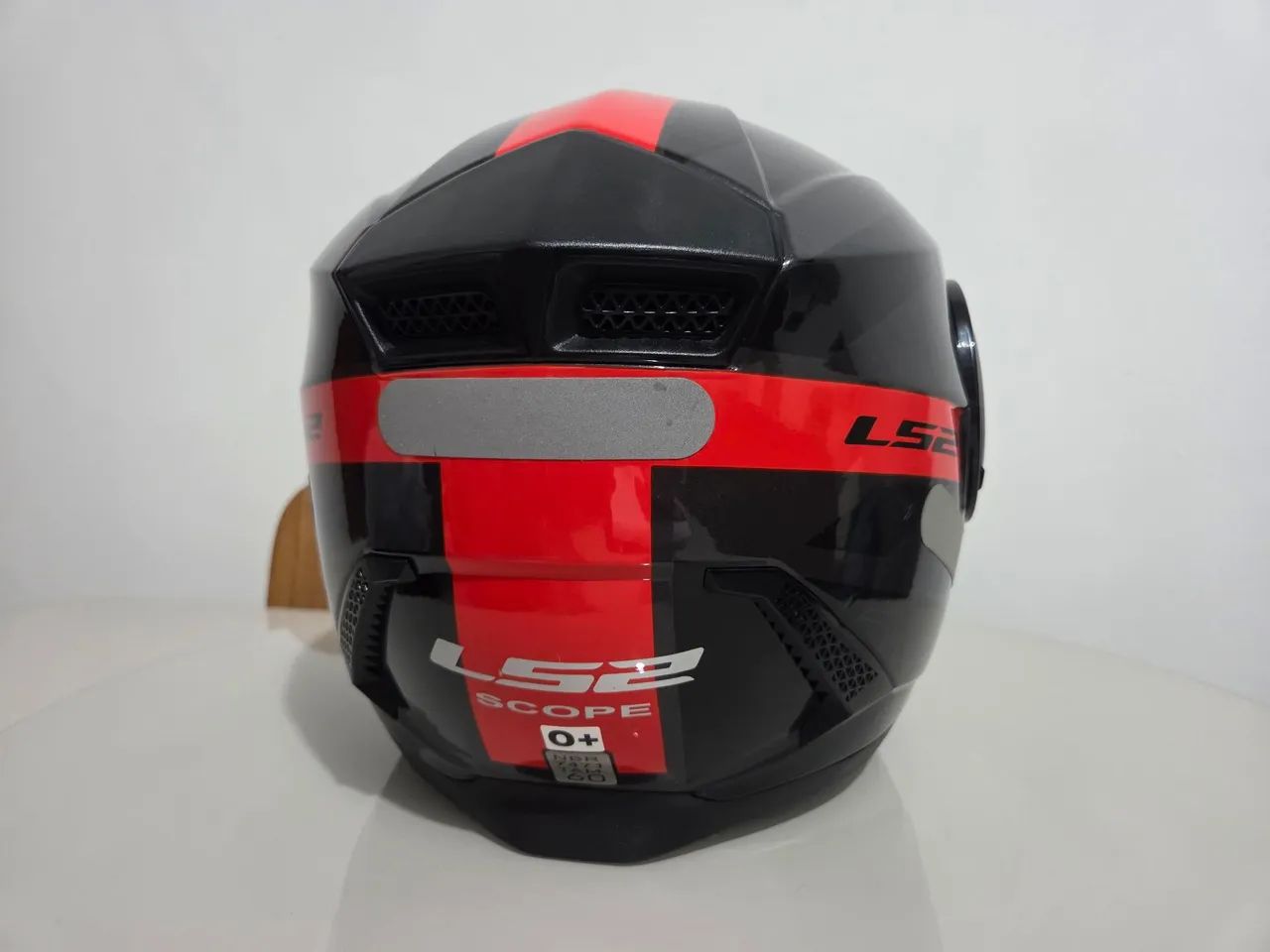 Capacete LS2 Scope FF902 Escamoteável Hamr Preto/Vermelho - Excelente Estado