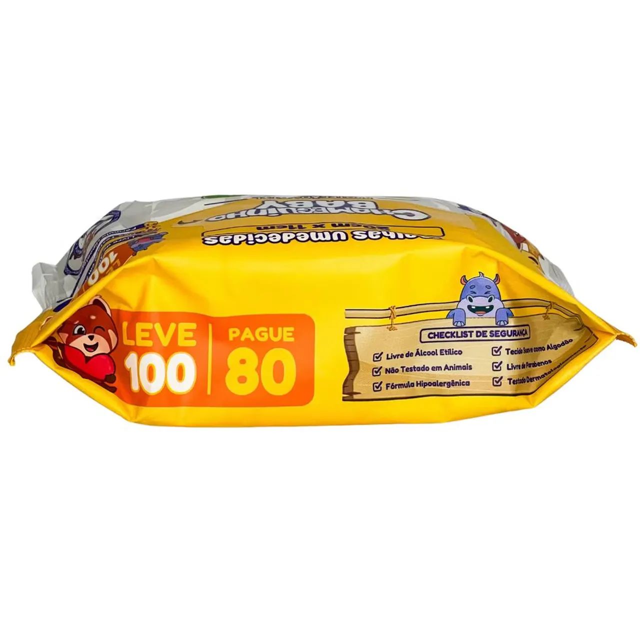 Lenços umedecidos chameguinho com 100 un - Foto 3
