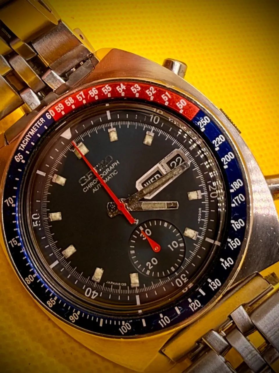 Seiko 6139-6002 Pepsi Chronograph Automatic 1970