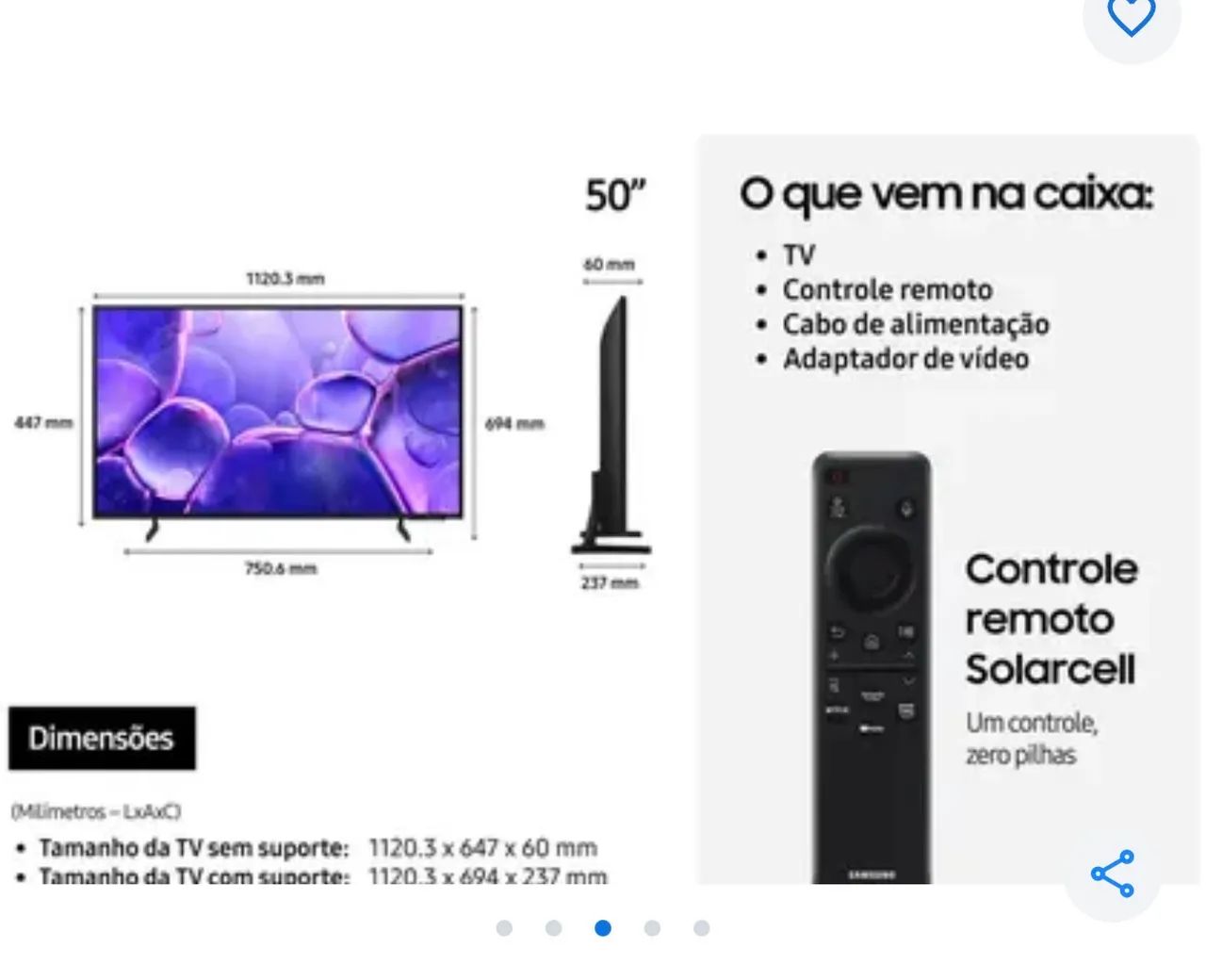 TV 50 SAMSUNG SMART UHD 4K 50DU7700. Nova 2.000 reais - Foto 3
