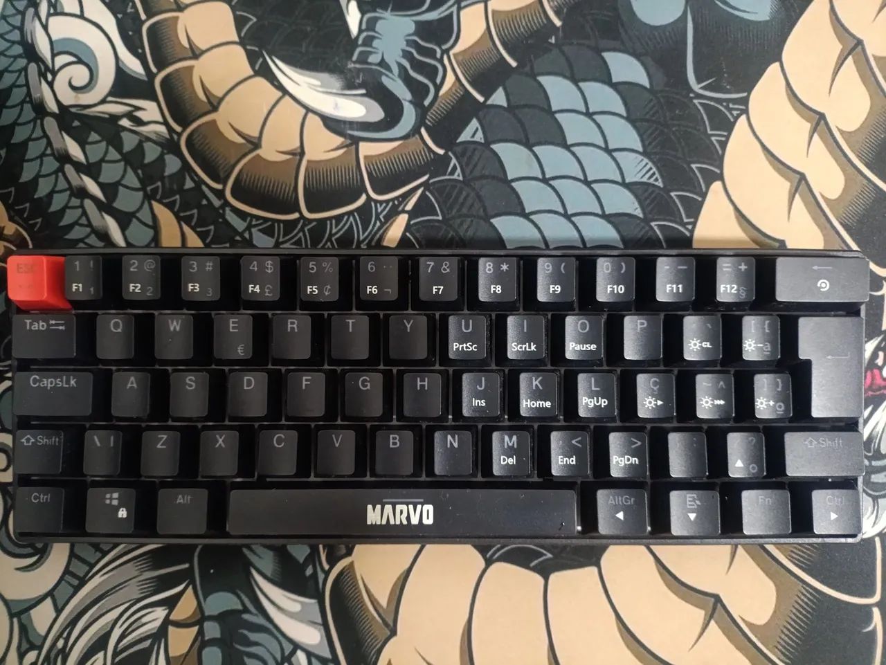 Teclado mecânico switch red, mouse redragon, mouse pad do dragão, e teclado de uma mão. - Foto 2