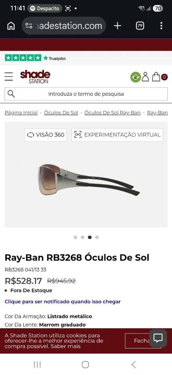 Óculos de sol rayban original vintage - Foto 4