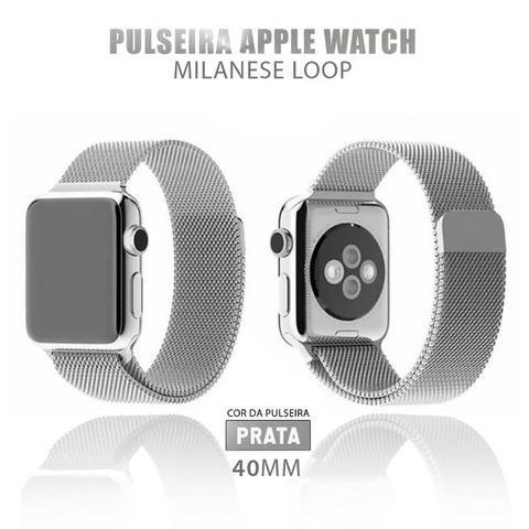 Pulseira Relógio Apple Watch Estilo Milanês 40mm Series Smartwatch - Foto 2