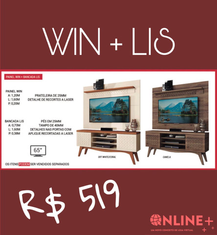 Painel win e bancada lis