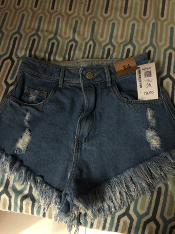 Short jeans cintura alta