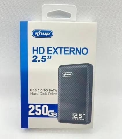 HD EXTERNO 250GB SLIM 2.5 POL KNUP KP-HD808 SATA