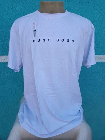 Camiseta Plus Size Masculina Algodão Barco Branca