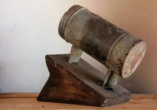 Fole Aquecedor Brasas - Metal Madeira / Couro - Anos 30 - Foto 3