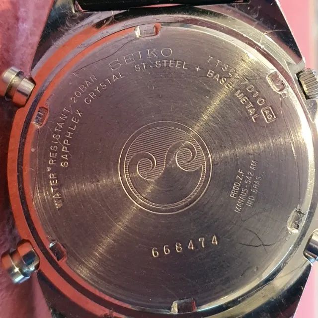 Relogio de pulso Vintage Seiko 7t32-7d19 Sports 200 Chronograph