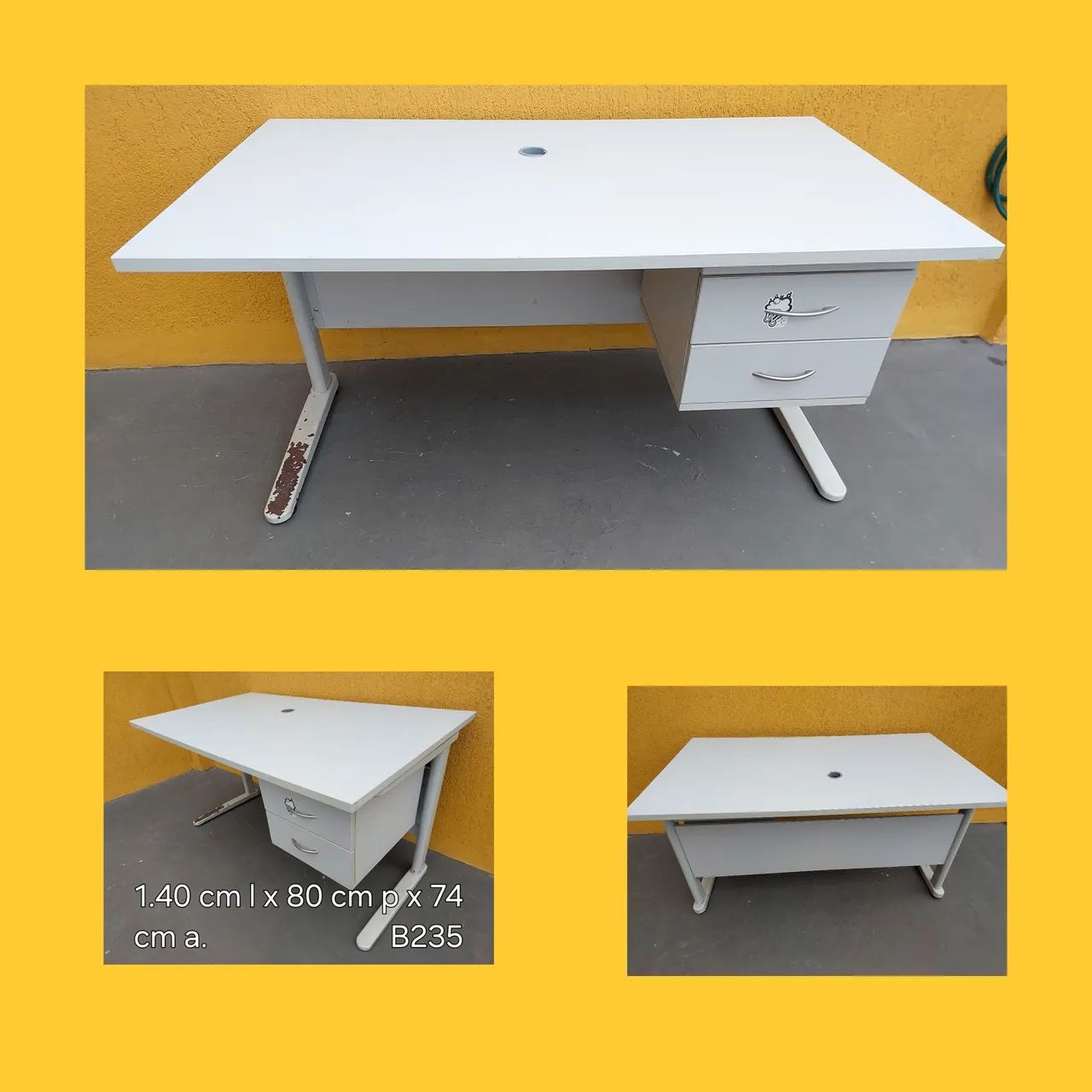 Mesa escritorio com gavetas 1.40 cm