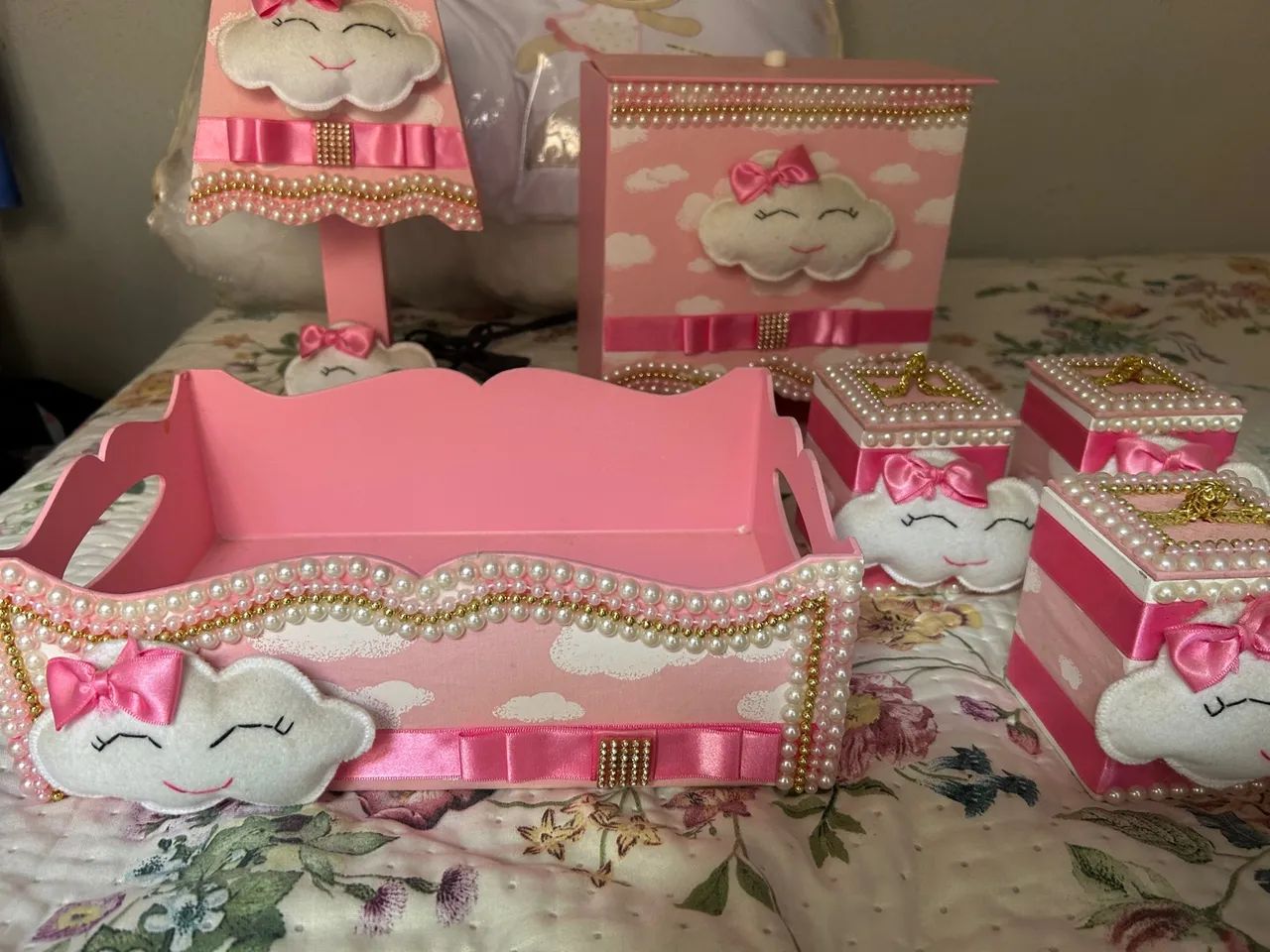 Kit Decoração Quarto Infantil Nuvem - Foto 2