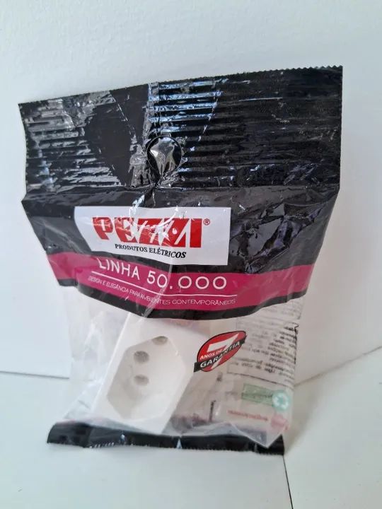 Lote de 7 Módulos Tomada 20a Branco Linha 50.000 Pezzi