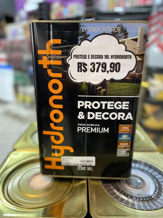 Tinta Protege & Decora Acrilica Premium 18L HYDRONORTH