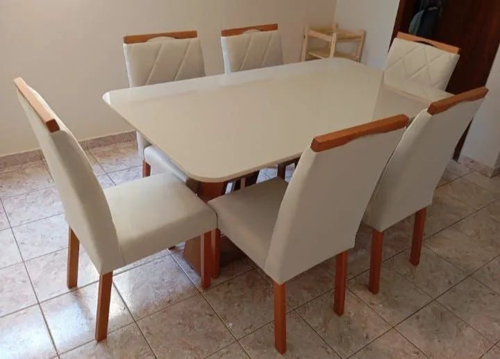 Mesa de jantar lótus 6 lugares 