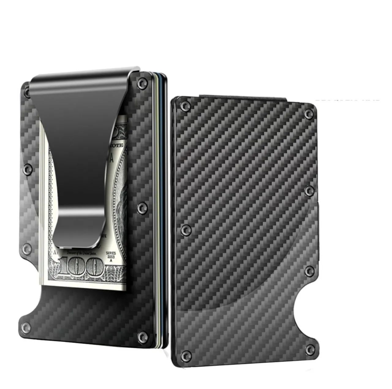 Carteira de Carbono com Clip para Dinheiro