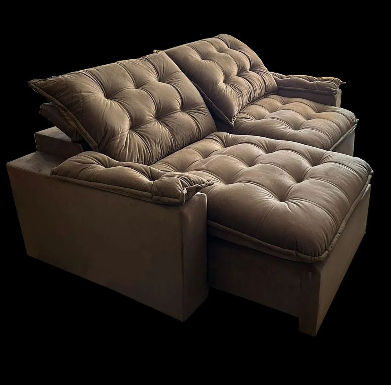 SOFÁ RETRÁTIL RECLINÁVEL SUPER CONFORTO MOLAS ESPIRAIS!! 726TT65 - Foto 2