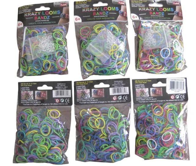 2.600 Elásticos Loom Bands Fechos Pulseira Cores Sortidas - Foto 4