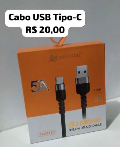 Cabo USB tipo-C novo