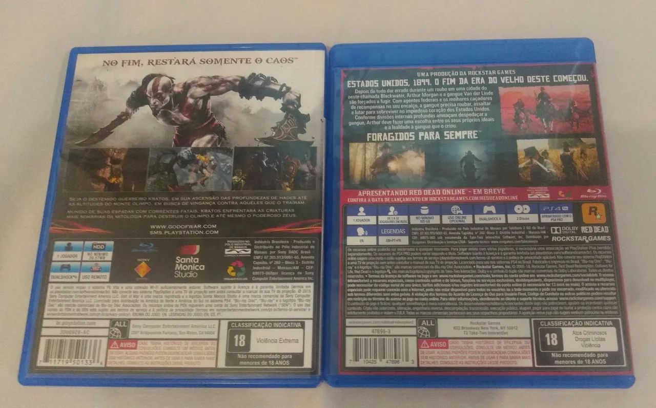God of War 3 e Red Dead Redemption 2 - PS4 - Foto 2